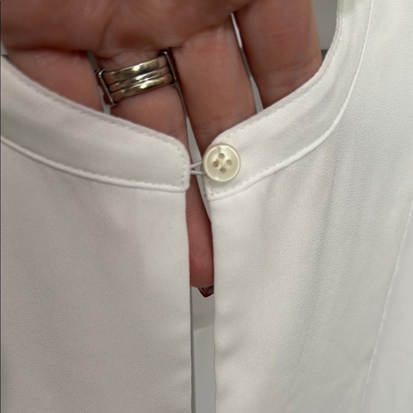 J. Crew Ivory White Blouse with Cap Sleeves - Picture 5 of 11